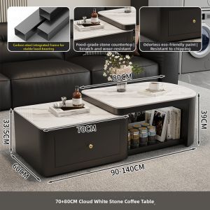 YIYOU | Extendable Italian Style Luxury Storage Tea Table