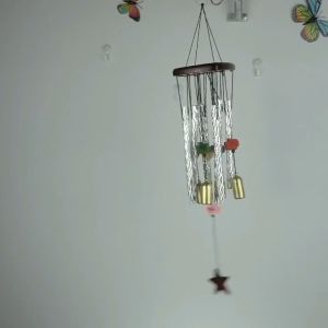 12 ตกแต่งกลางแจ้งท่อโลหะมือถือลมตีระฆังระฆังแขวนเครื่องประดับโคมไฟสวนบ้านสวนตกแต่งเครื่องประดับ