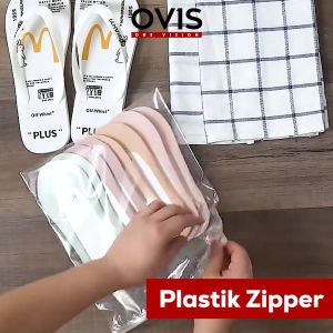 Zipper Lock 15x20 cm Ziplock 20x15 cm Plastik Travel Pouch Bag Kantong Zip Bening Potrait Landscape