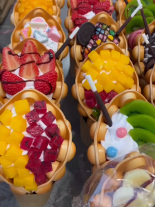 50Pcs French Fries Paper Cup Disposable Take-out Party Baking Kraft Paper Boxes Waffle Cup Food Tray Paper Cup Party