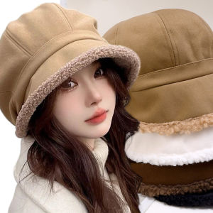 New Women Beret Cap Plush and Thick Casual Hat Winter Beret Women Painter Caps Autumn Leisure Cap