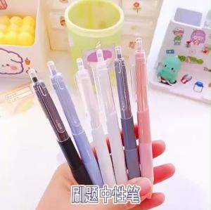 Bút bi mực gel đen ngòi 0.5mm vỏ màu pastel phong cách Hàn Quốc