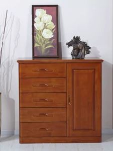 Customized Solid Wood Five Chest of Six Drawers Chinese Minimalist Modern Storage Living Room Drawer Bedroom Oak Storage Cabinet