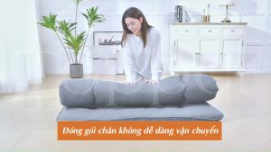 Nệm Topper xuất Nhật trải sàn êm ái mềm mại vải Cotton dệt thông thoáng - Tặng kèm ga