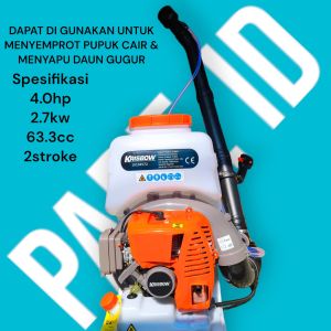 Sprayer mist blower krisbow 4.0hp 2.7kw 63.3cc satu set blower sprayer