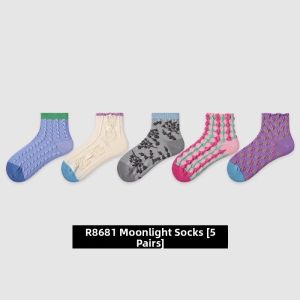 French Design Womens Ankle Socks No-Bone