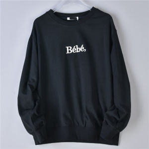 Cotton Long Sleeve Crew Neck Sweatshirt Embroidered Letters Japanese Style Womens Fashion Spring Autumn Pure Cotton Sweatshirt