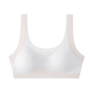 MiiOW | Áo ngực thể thao cho bé gái MiiOW Catwoman mùa hè 2025 không dây cố định hai vai màu trơn không có khóa cài