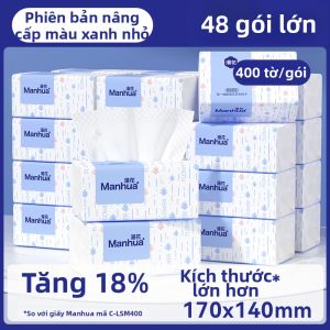 Manhua | Giấy Vệ Sinh Gia Đình Tiết Kiệm 400 Tờ