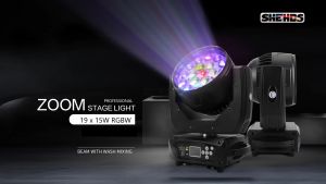 SHEHDS LED RGBW 19X15W Beam Wash Zoom Moving Head Lighting Stage Wedding Concert DJ