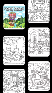 Forest Buddies Simply Lovely Coloring Book - Buku Mewarnai Untuk Anak Dan Dewasa Simpel Kertas Super Tebal