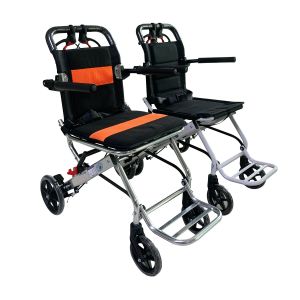 Ultra Light Aluminum Alloy Wheelchair Foldable Portable Portable Travel Wheelchair With Brake