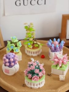 Đồ Chơi Lắp Ráp Mô Hình Chậu Hoa Cây Cảnh - Hoa Decor Bonsai Mini Trang Tri Nhà Cửa - Hoa Sen Đá - Hoa Sương Rồng ...