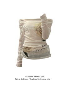 เสื้อยืดแขนสั้นผู้หญิงสไตล์อเมริกัน ทรงเข้ารูป ลายดอกกุหลาบ ทรงเข้ารูป แขนยาว แฟชั่นฤดูใบไม้ร่วง เสื้อผ้าทำงาน