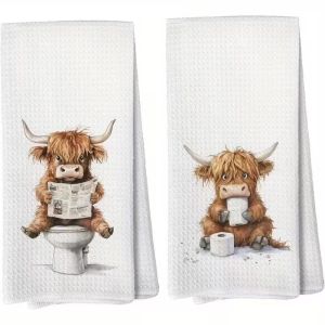 2-Pack Newspaper Print Kitchen Towels Dish Towels Hand Towels Kitchen Decorative Towels Neighbor Gifts Sweet Housewarming Gifts for Friends Mom Gifts Friend Birthday Gifts.