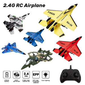 SU35 RC Plane F22 K500 MAX Rc Fighter 2.4G Remote Control Foam Glider Aircraft FX620 EPP Foam Airplane Toys for Adults