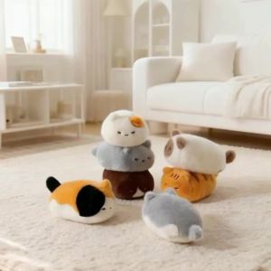13cm Black Lying Cat Siamese Kitten Plush Toy Cartoon Lifelike Kitten Dolls Animal Artificial Touch Doll Kids Girls Birthday Gif