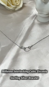 MILLENNE Millennia 2000 Horse Snaffle Cubic Zirconia Silver Bracelet with 925 Sterling Silver