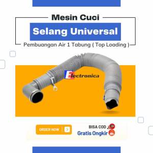 Selang Pembuangan Air Mesin Cuci 1.3 Meter Abu Universal / Selang Buangan Air Mesin Cuci