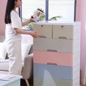 JDEE  ลิ้นชัก 7/6/5/4/3ชั้น ลิ้นชักเก็บผ้า ตู้ลิ้นชักถูกๆ กล่องลิ้นชัก ตู้เก็บของ กล่องพลาสติกเก็บของ ช่องเก็บของ ตู้ลิ้นชัก ลิ้นชักเก็บของ กล่องพลาสติกเก็บของ สีขาว ตู้เสื้อผ้า เพิ่มหนา ตู้ลิ้นชักพลาสติก มีล้อ เป็นมิตรกับสิ่แวดล้อม