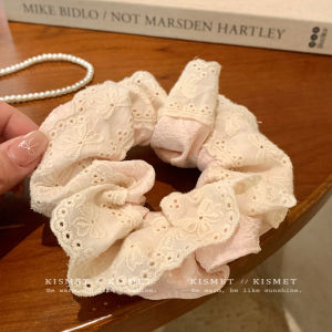 ริบบิ้นผ้าลูกไม้ระดับไฮเอนด์สำหรับผู้หญิง ริบบิ้นยางรัดผม ตกแต่งผมแบบมีสไตล์ ริบบิ้นยางรัดผมแบบลำลอง