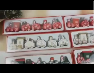 Wooden Train Decoration Christmas Early childhood early educational ornaments Gift Box Christmas 2025