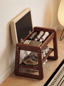 ZHUSHANXIA | Shoe Changing Bench Entry Shoe Cabinet Seat Vintage