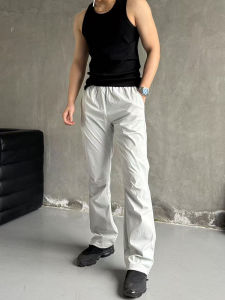 Quần Dài Thường Ngày Bằng Lụa Băng Thoáng Khí Phong Cách Mỹ Mùa Hè Lưới Ngoài Trời Quần Dài Ống Đứng Có Dây Rút