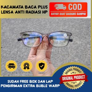 TERLARIS Kacamata Baca Plus Anti Radiasi Pria SPORTY Magnet Kaca Mata Plus Optik Asli