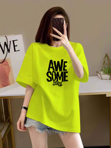 Loose Fit Pure Cotton Short Sleeve T-Shirt Womens Summer New Style Casual Design Breathable Comfortable Mid-Length Top