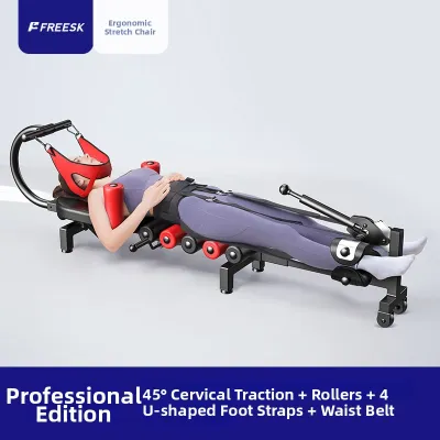 Spinal Stretch Device Lumbar Fitness Leg Traction Machine Bedside Relaxation Inverter for Heightening And Neck Waist Exercise