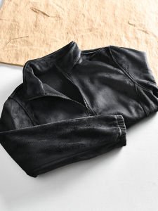 Mens Casual Stand Collar Fleece Jacket Autumn Winter Warm Standard Fit Fashion Urban Style Long Sleeve Zipper Closure Outerwear