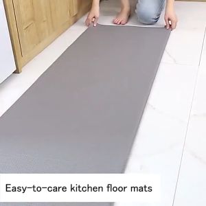 kitchen mat High quality Environmental PU Leather Waterproof Oilproof Easy to Clean floor Mat /Bathroom Living Room Bedroom Foot Pad /Household office non-slip Anti-Fatigue carpet