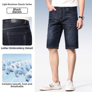 HLA | Light Business Washed Straight Mens Denim Shorts 5-inch Cut