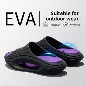 Mens Outdoor Wearable Slippers Summer Anti-Slip Anti-Odor Wear-Resistant Sports Basketball Thick Bottom Sandals EVA Material