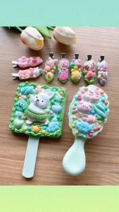 KIDDY COLOR Lets Dress Up DIY Cream Glue Hair Clips Comb and Mirror Craft Making for Kids by WISHLAND