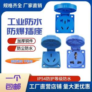 Đèn Ổ Cắm Điện Tròn IP45 Chống Nước Chống Bụi Ổ Cắm Điện 5 Lỗ Hai Ba Chân Ổ Cắm Điện Màu Xanh Tiêu Chuẩn Quốc Gia