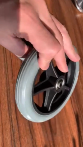 Front Castor Flexible Solid Wheel Wheelchair Front    Anti Slip 6/8 Inch Heavy Duty Wheelchair