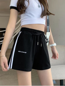 High Waist Casual Sports Shorts Women Summer Thin Running Fitness Sweatpants Wide Leg Pants Korean Style Cotton Blend