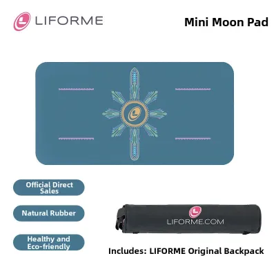 Liforme Yoga Pad Professional Position Line Non-Slip Natural Rubber Mini Inverted Knee Pad Fitness Mat Geometric Pattern Design