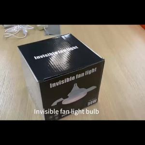 Modern LED Hidden Fan Light Invisible Blades E27 Socket Dimmable 3 Speed Settings for Small Spaces Bedroom Dining Room