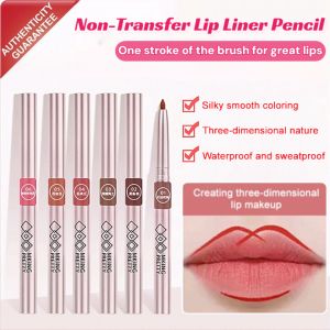 Non-Transfer Lip Liner Pencil 6 colors Matte Plump Lipstick Waterproof Long Lasting Non-Stick Lipliner
