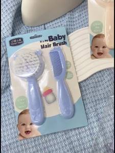 2pcs Baby Hairbrush Comb Portable Newborn Toddlers Nylon Soft Hair Brush Head Massager Comb Set Baby Kid Hair Care Supplies