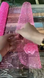 Snowflake Dotted Yarn Mesh Wrapping Paper DIY Handmade Floral Wrap for Rose Bouquet Decoration