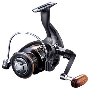 【Chunkbass】Spinning Reel Max Drag Power Fishing Reel with Wood Handle Spinning Fishing Reel 5.2:1 Gear Ratio for Bass Pike Fishing