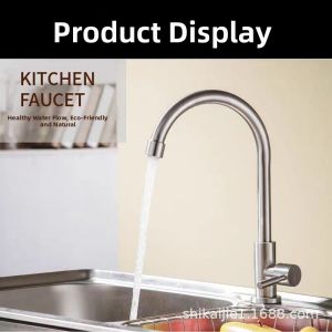 Stainless Steel Kitchen Sink Single Cold Water Faucet