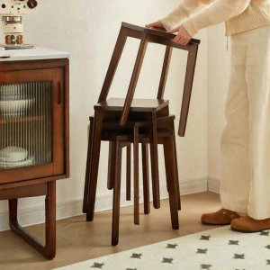 MEISITEKEKE | Stackable Solid Wood Stool
