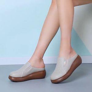 RENBEN รองเท้าแตะผู้หญิงระดับไฮเอนด์รองเท้าเปิดส้นสวมใส่รองเท้าส้นหนาใหม่