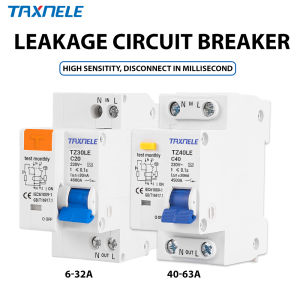 RCBO MCB 32A 63A DZ30LE DZ40LE EPNL DPNL 230V 1P+N Residual Current Circuit Breaker Over And Short Current Leakage Protection