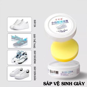 Sáp Tẩy Trắng Giày Sneaker Làm Sạch Giày Da Ba Lô Túi Sách ShengYan kèm bọt biển